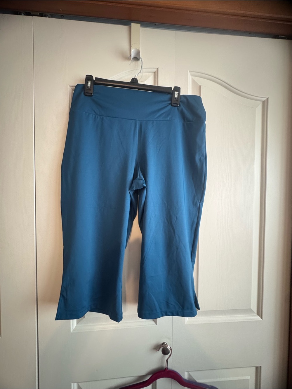 zuda Teal Blue Bike Capri Shorts